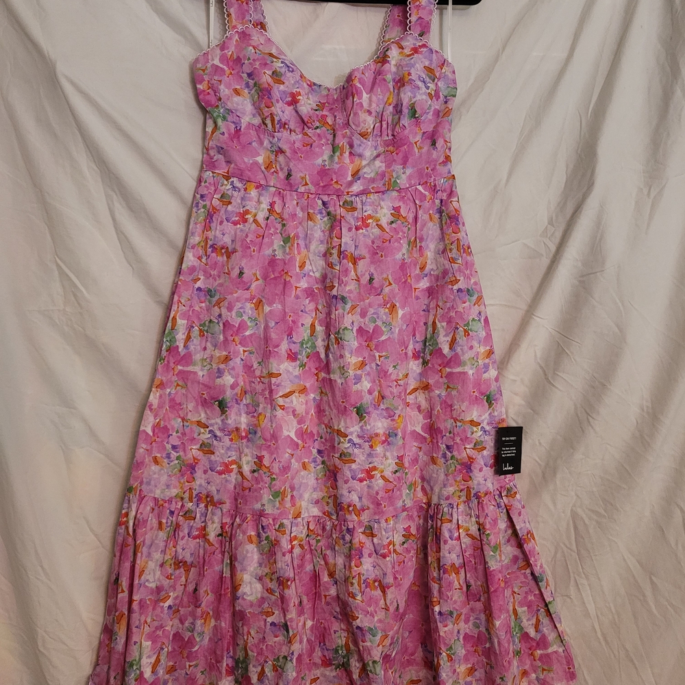 Lulu's Vibrant Floral Maxi Dress With Pockets